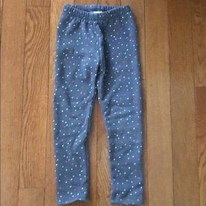 Gymboree, girl fleece grey leggings size S (5-6)